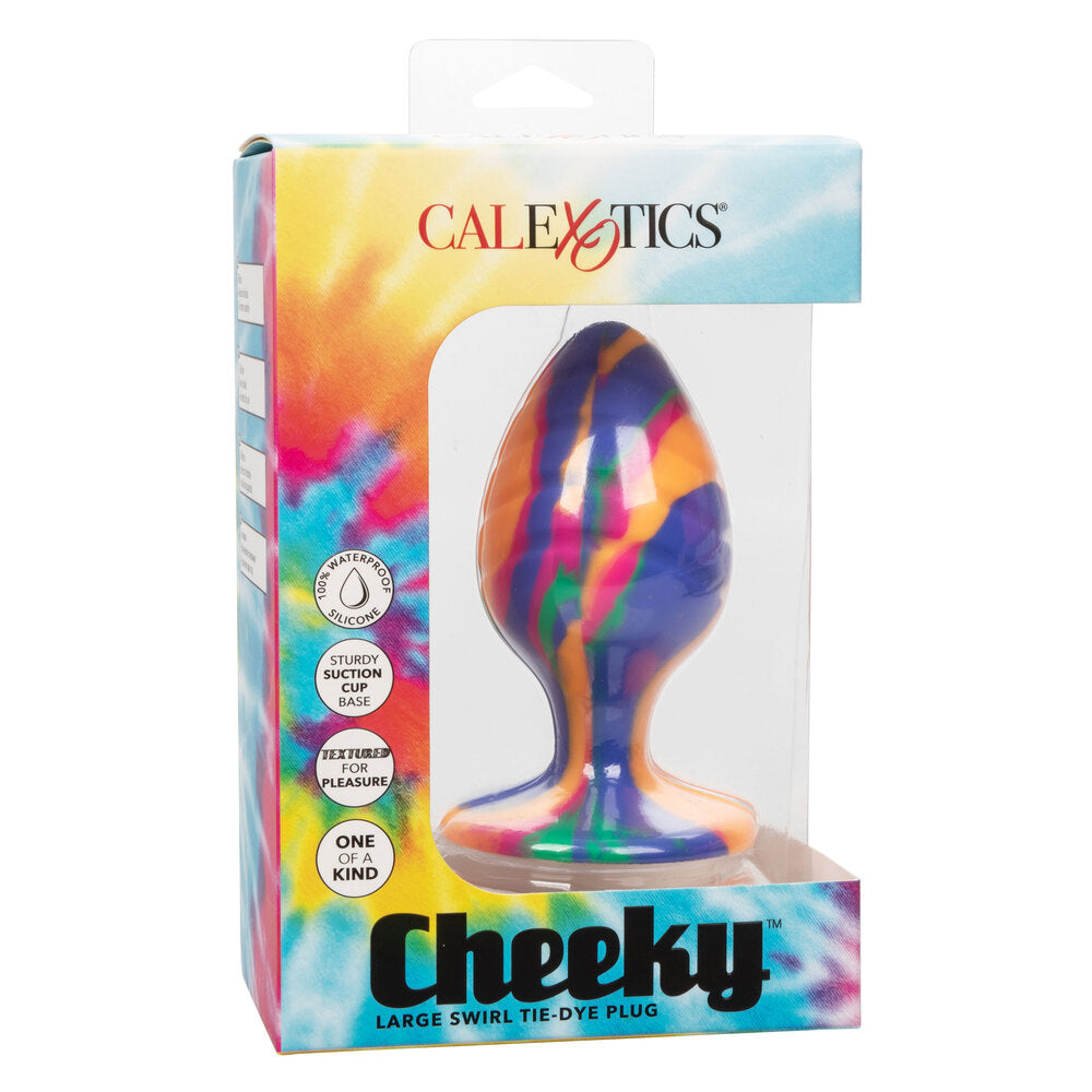 Cheeky Large Swirl Tie Dye Butt Plug – Explore Enhanced Intimacy | Discreet UK Shipping