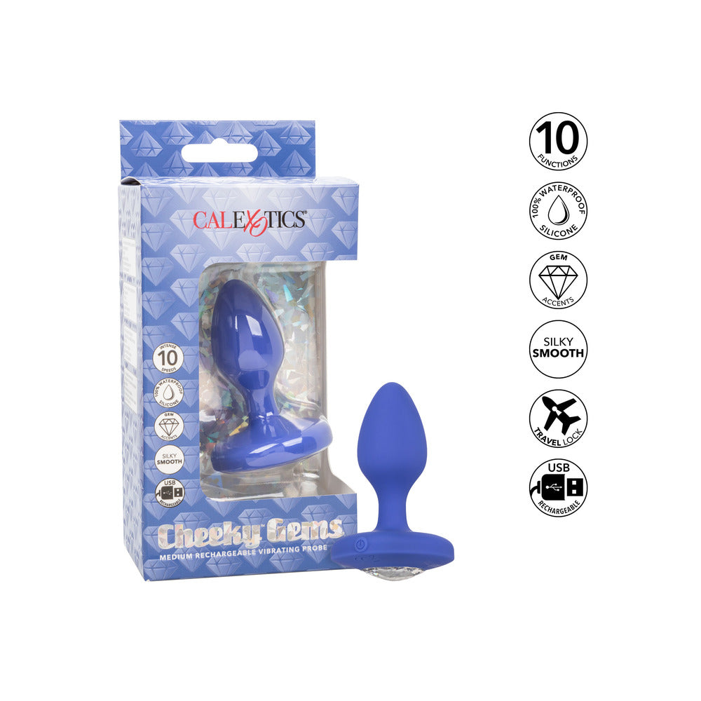 Cheeky Gems Medium Rechargeable Vibrating Butt Plug – Explore Enhanced Intimacy | Discreet UK Shipping