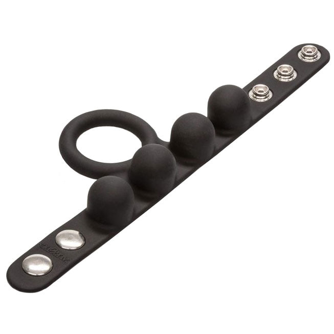 Medium Weighted Penis Ring and Ball Stretcher – Adjustable Silicone Stretcher for Enhanced Pleasure | Men's Toy