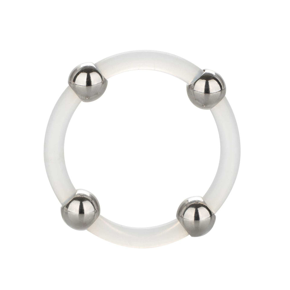 Steel Beaded Silicone Ring XL – product image for adult pleasure and intimacy