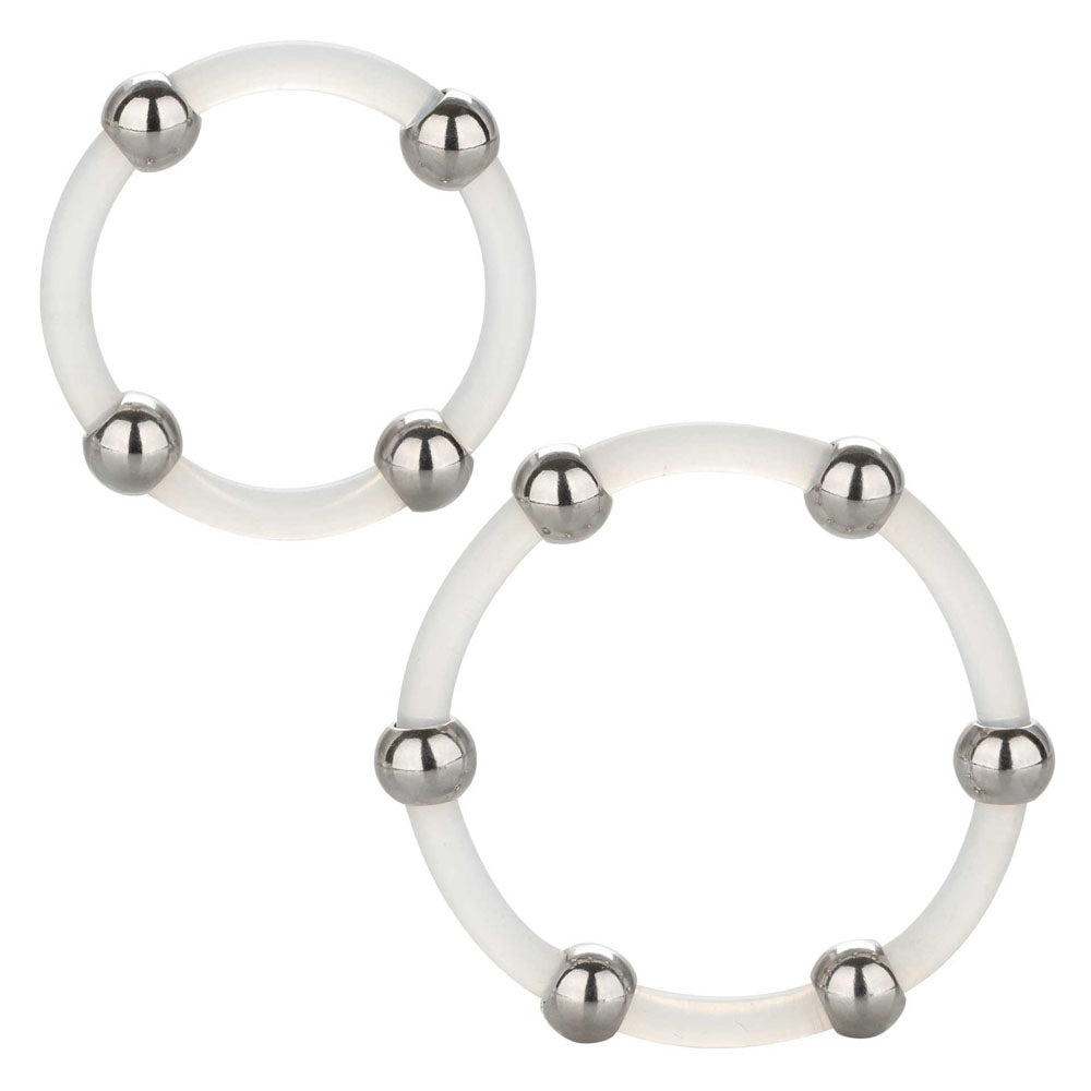 Steel Beaded Silicone Ring Set – product image for adult pleasure and intimacy