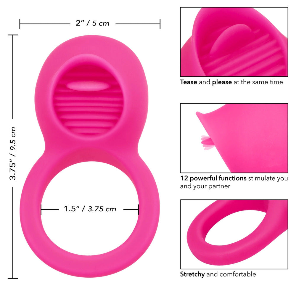 Rechargeable Teasing Tongue Enhancer Cock Ring – Explore Enhanced Intimacy | Discreet UK Shipping