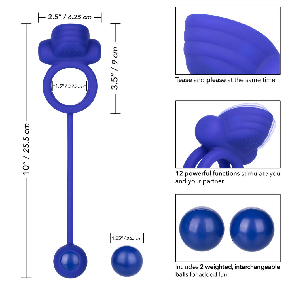 Rechargeable Dual Rockin Rim Enhancer Cock Ring – Explore Enhanced Intimacy | Discreet UK Shipping
