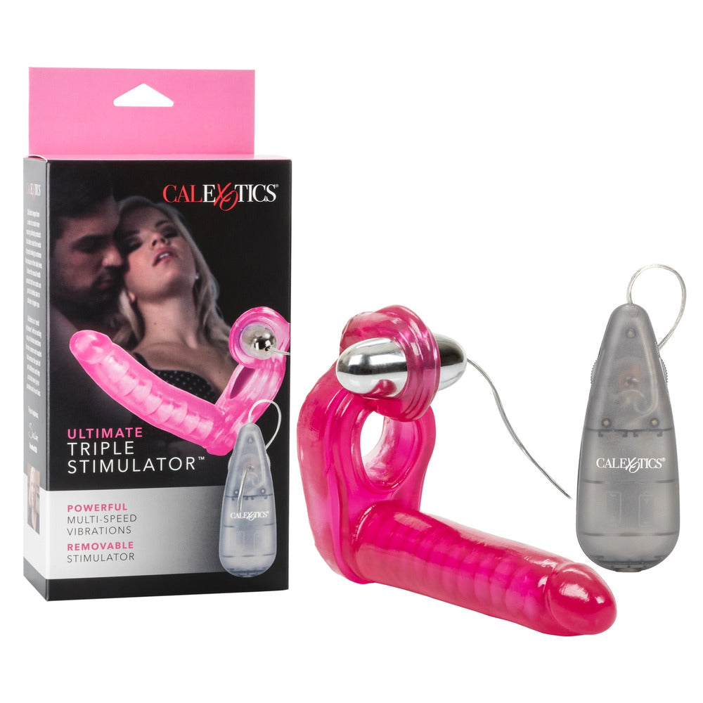 Ultimate Triple Stimulator Vibrating Cock Ring With Dong – Explore Enhanced Intimacy | Discreet UK Shipping