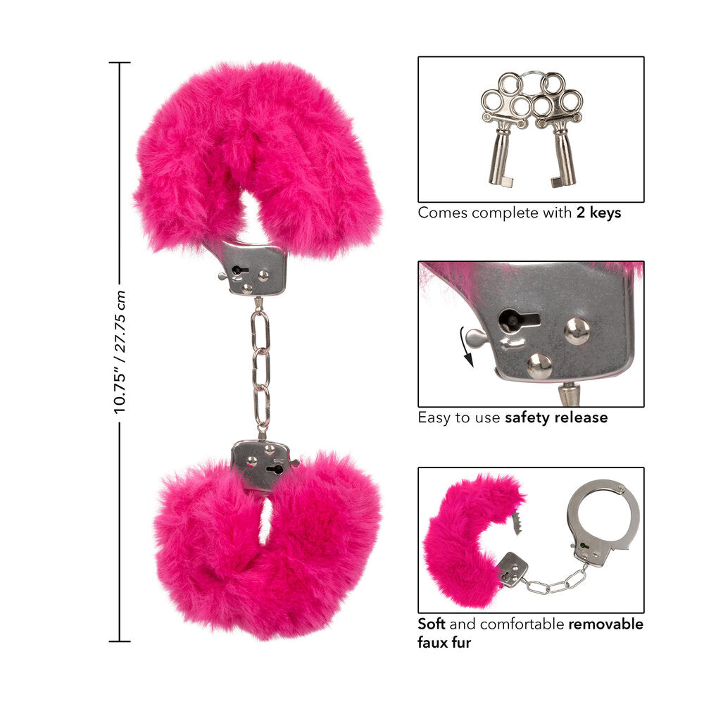 Ultra Fluffy Furry Cuffs Pink – Explore Enhanced Intimacy | Discreet UK Shipping