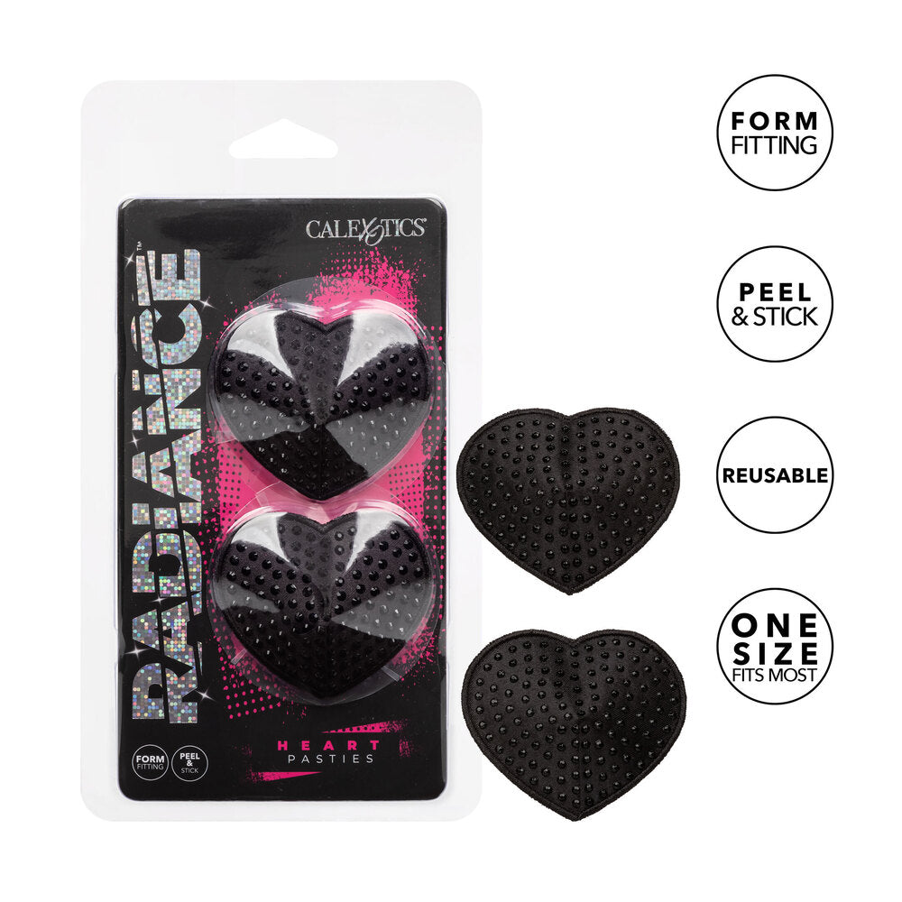 Radiance Black Heart Pasties – Explore Enhanced Intimacy | Discreet UK Shipping