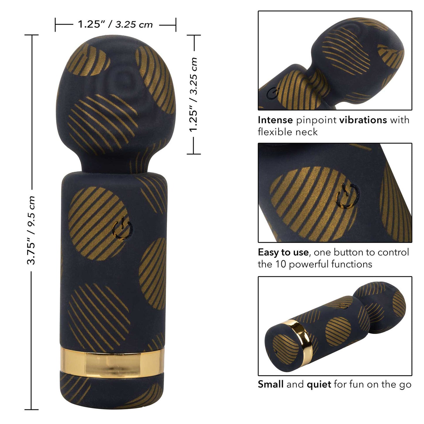 Naughty Bits Lit Clit Teenie Weenie Wand – App-Controlled Wand Vibrator | Premium Wireless UK Toy