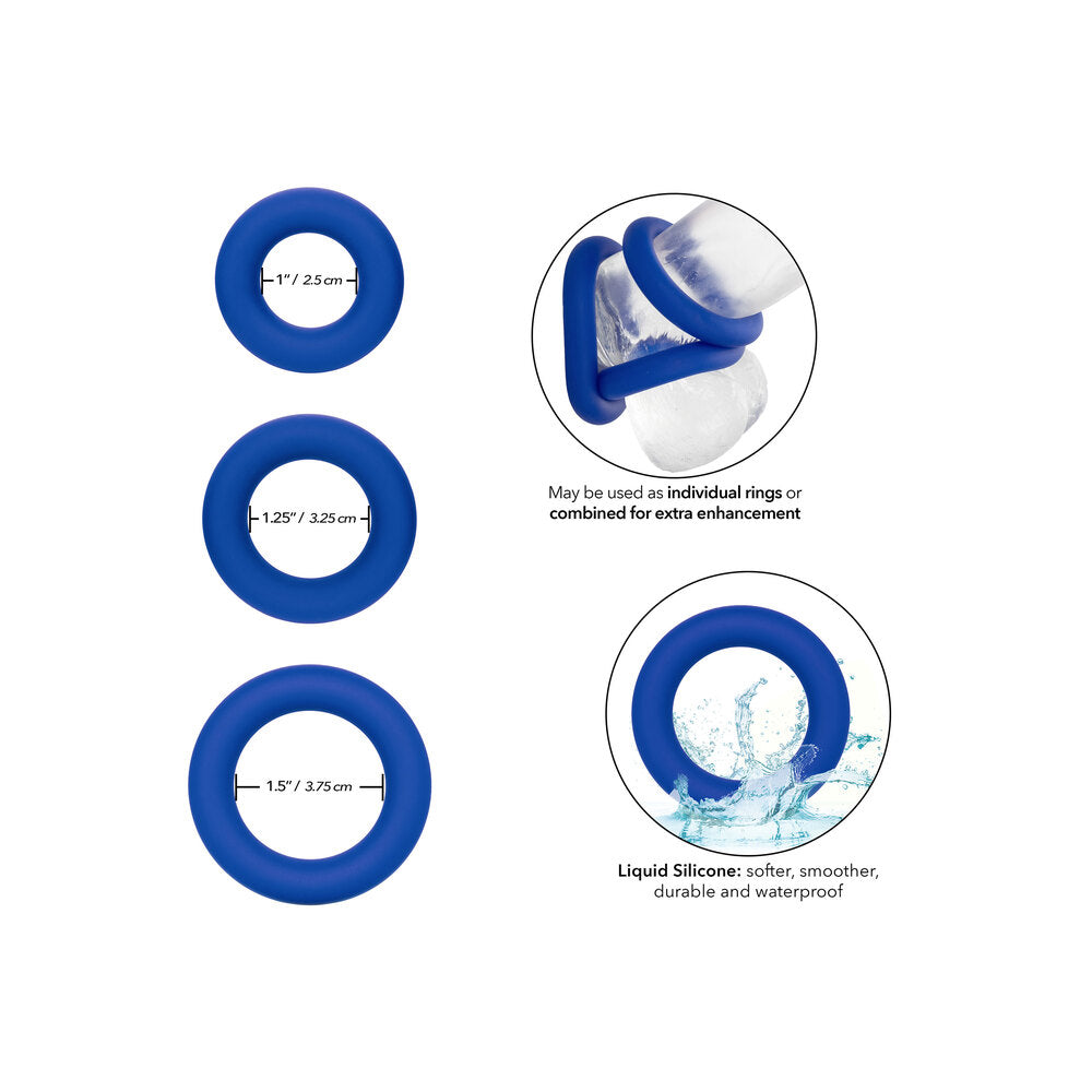 Admiral Universal Cock Ring Set Blue – Explore Enhanced Intimacy | Discreet UK Shipping