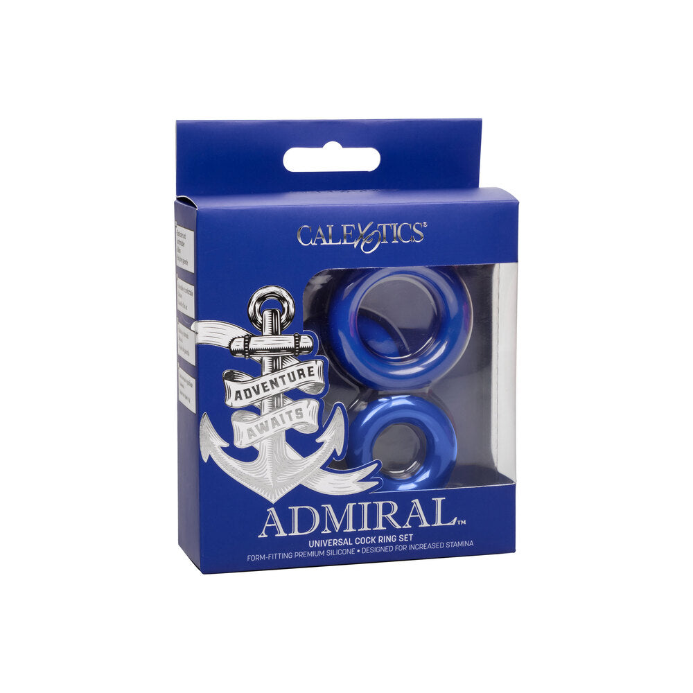 Admiral Universal Cock Ring Set Blue – Explore Enhanced Intimacy | Discreet UK Shipping
