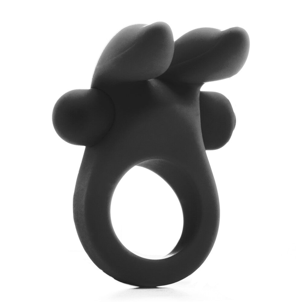 Shots Rabbit Vibrating Cockring Black – product image for adult pleasure and intimacy