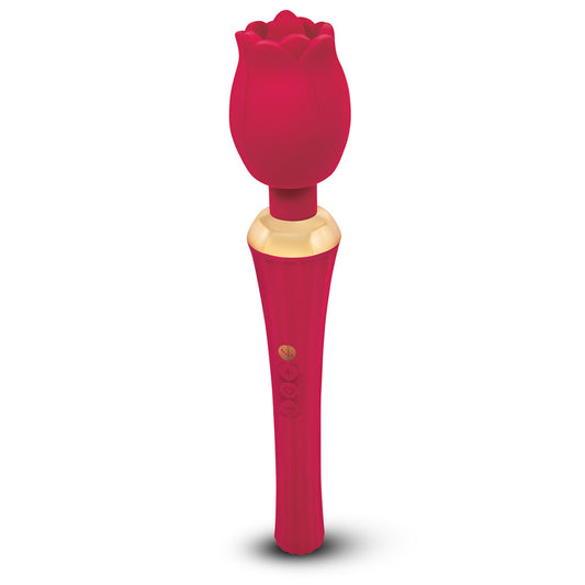Secret Kisses Rosegasm Bouquet Rose Wand – ergonomic wand massager for full-body stimulation