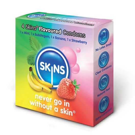 Skins Flavoured Condoms 4 Pack – product image for adult pleasure and intimacy
