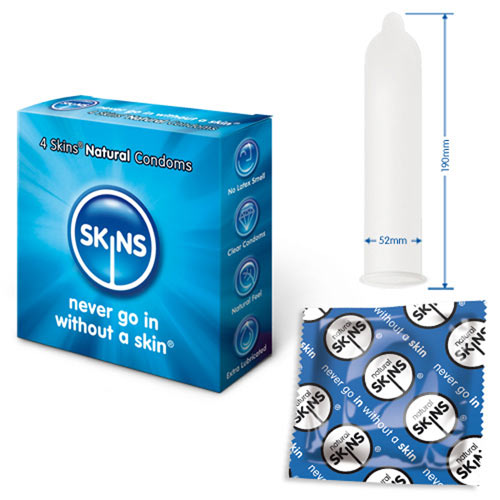 Skins Condoms Natural 4 Pack – product image for adult pleasure and intimacy