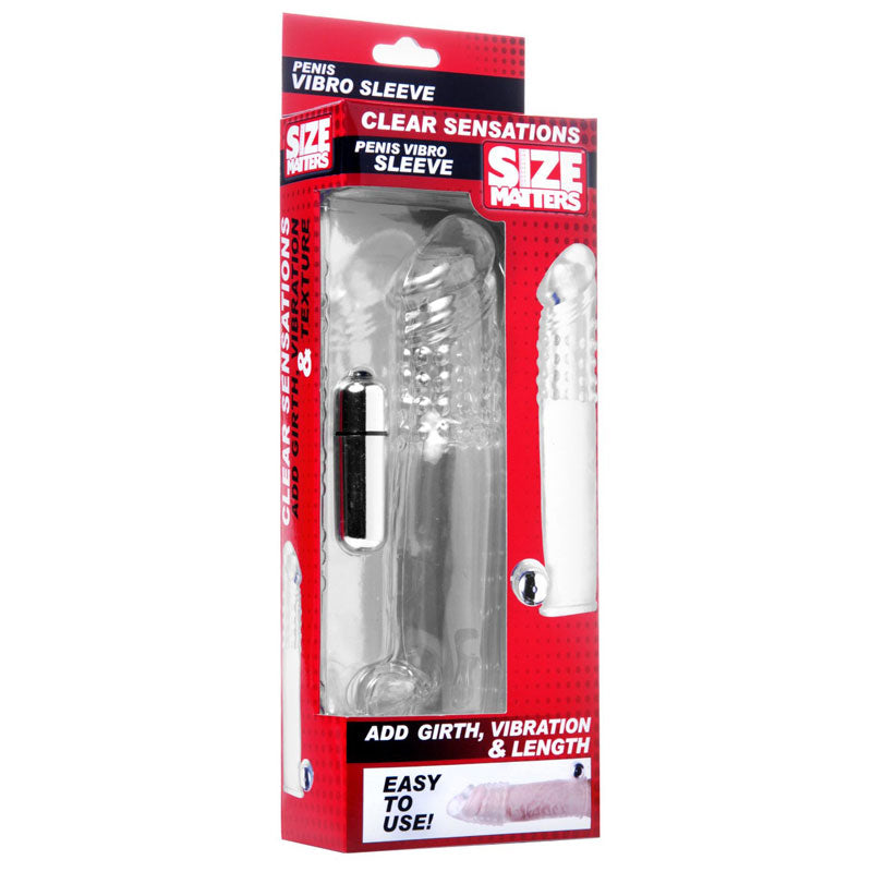 Size Matters Clear Vibrating Penis Sleeve – Explore Enhanced Intimacy | Discreet UK Shipping
