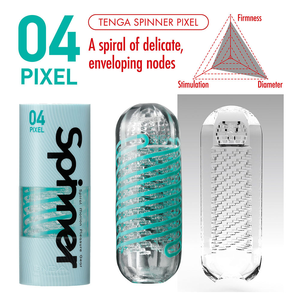 Tenga 04 Pixel Spinner Masturbator – Explore Enhanced Intimacy | Discreet UK Shipping