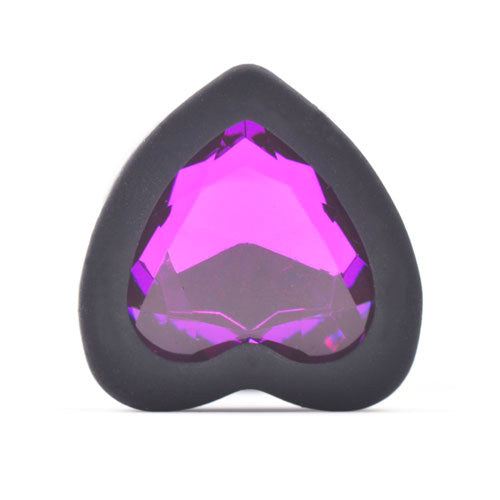Small Heart Shaped Diamond Base Black Butt Plug – Explore Enhanced Intimacy | Discreet UK Shipping
