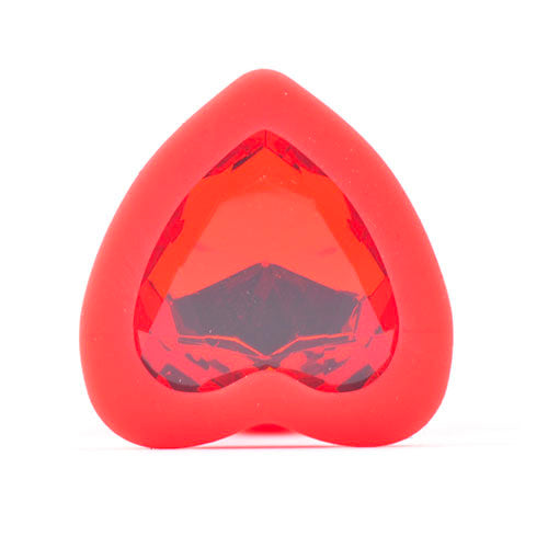 Small Heart Shaped Diamond Base Red Butt Plug – Explore Enhanced Intimacy | Discreet UK Shipping