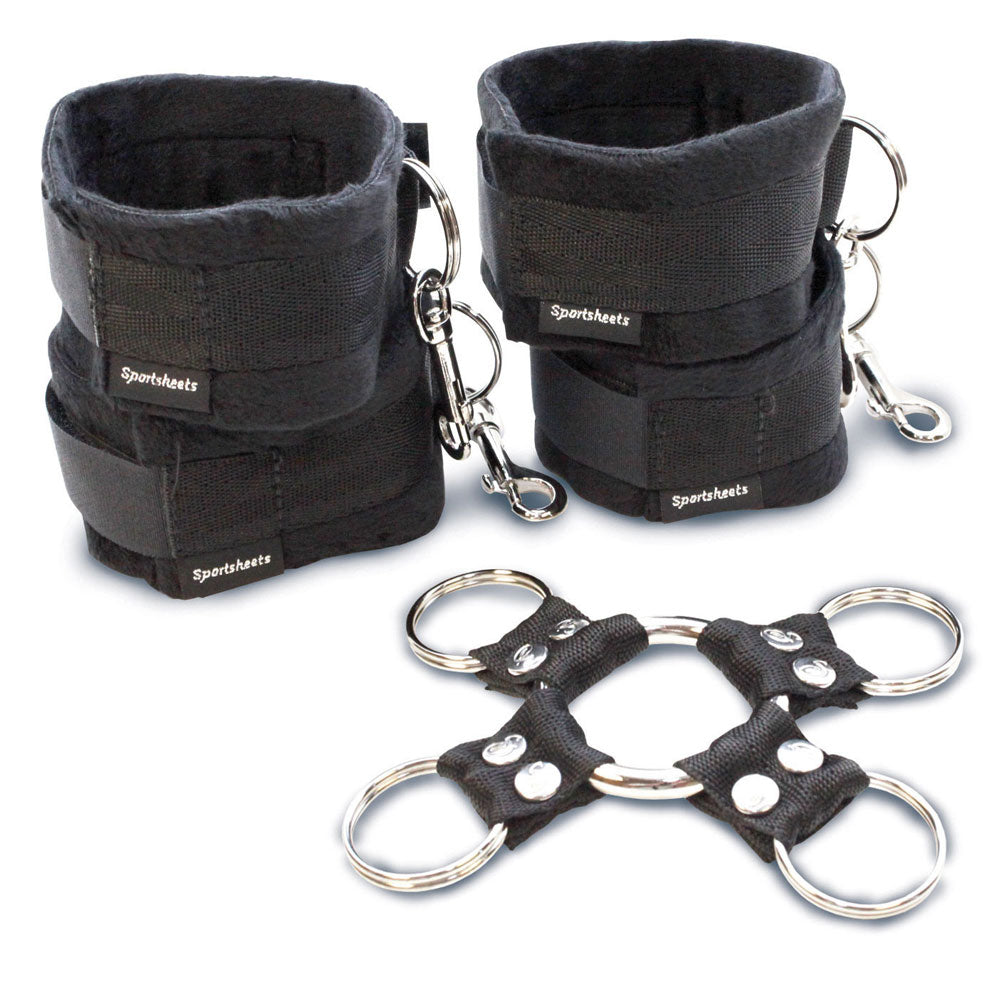 SportSheets 5 Piece Hog Tie And Cuff Set – product image for adult pleasure and intimacy