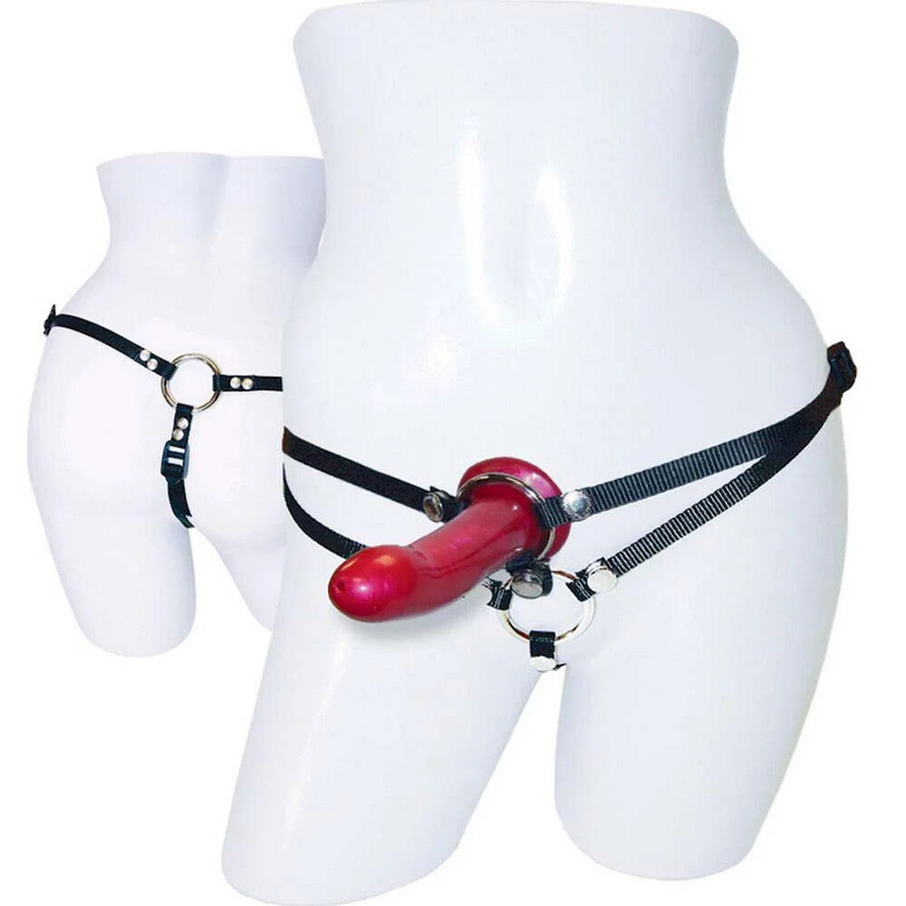 SportSheets Menage A Trois Double Presentation Harness With Dild – product image for adult pleasure and intimacy