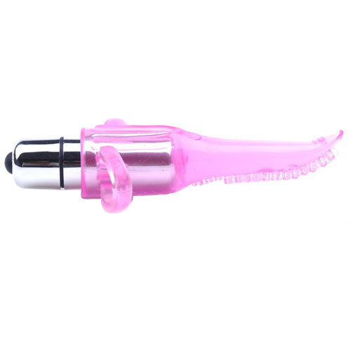 Clear Pink Vibrating Tongue Finger Vibrator – Powerful Rechargeable Vibrator for Intense Pleasure | UK Exclusive