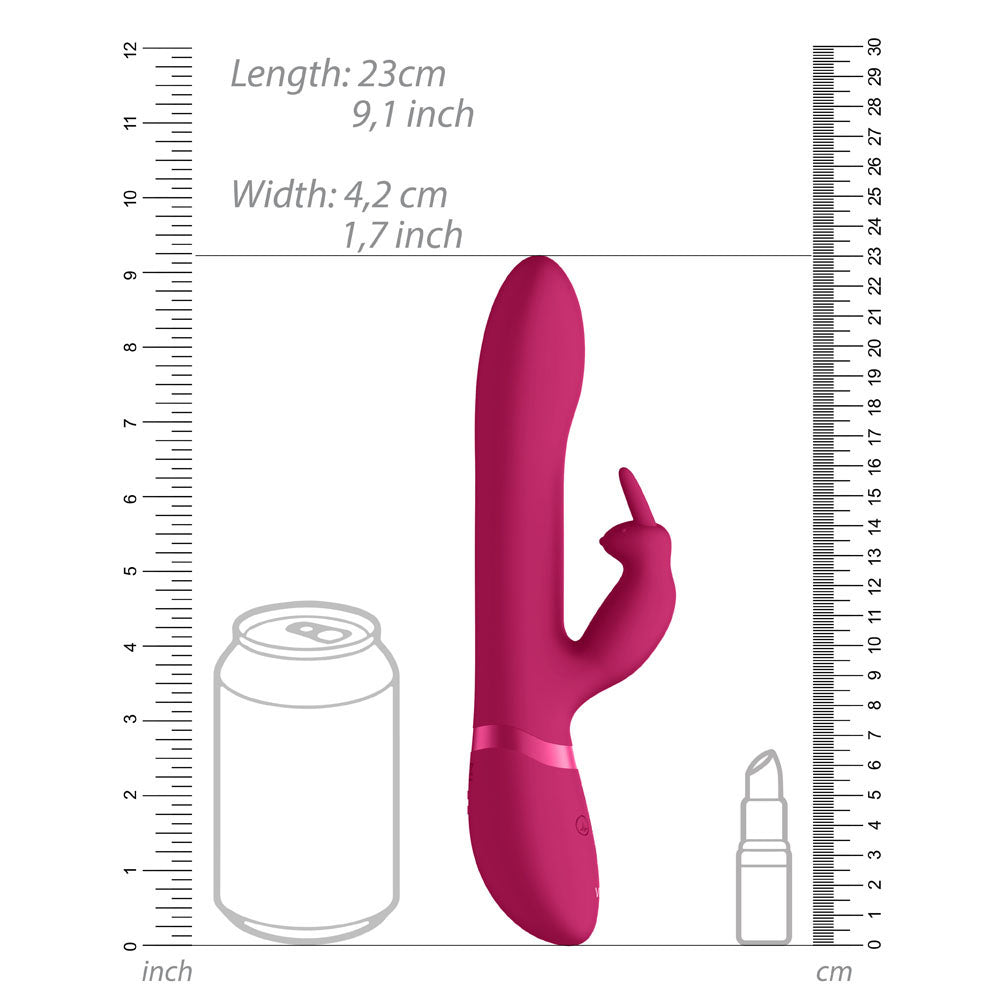 Vive Amoris Pink Rabbit Vibrator With Stimulating Beads – Powerful Rechargeable Vibrator for Intense Pleasure | UK Exclusive
