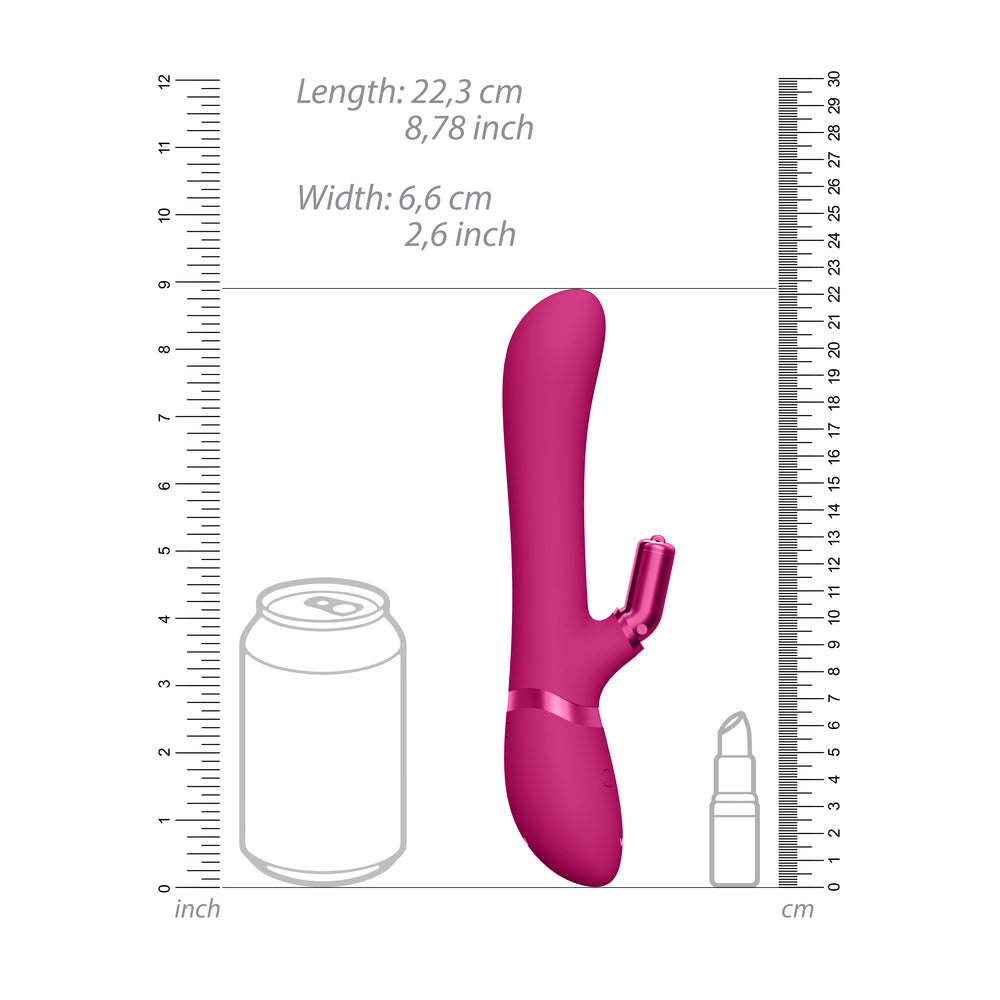 Vive Chou Double Action Interchangeable Rabbit Vibrator Pink – Powerful Rechargeable Vibrator for Intense Pleasure | UK Exclusive