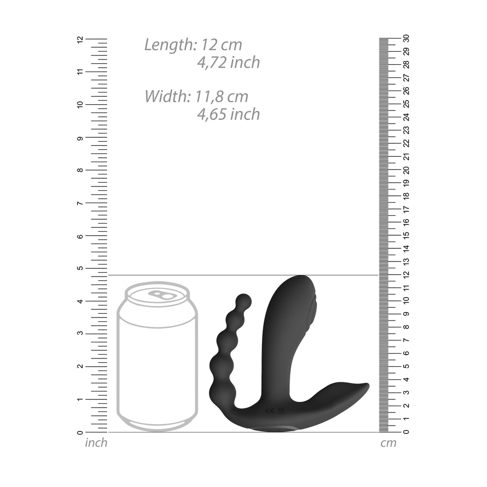 Vive Kata Double Penetrator Vibrator Black – Powerful Rechargeable Vibrator for Intense Pleasure | UK Exclusive