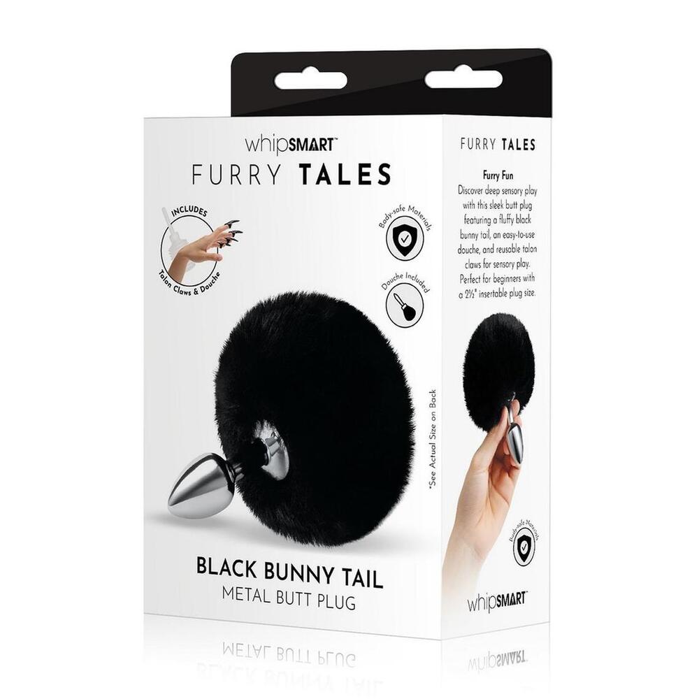 Furry Tales Black Bunny Tail Butt Plug – Explore Enhanced Intimacy | Discreet UK Shipping