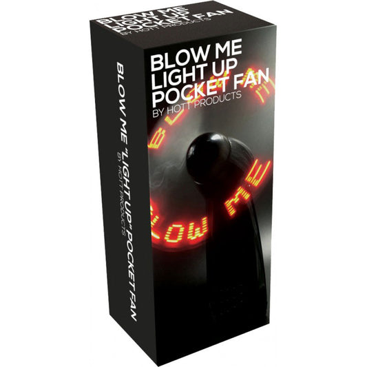Blow Me Light Up Pocket Fan Black – product image for adult pleasure and intimacy