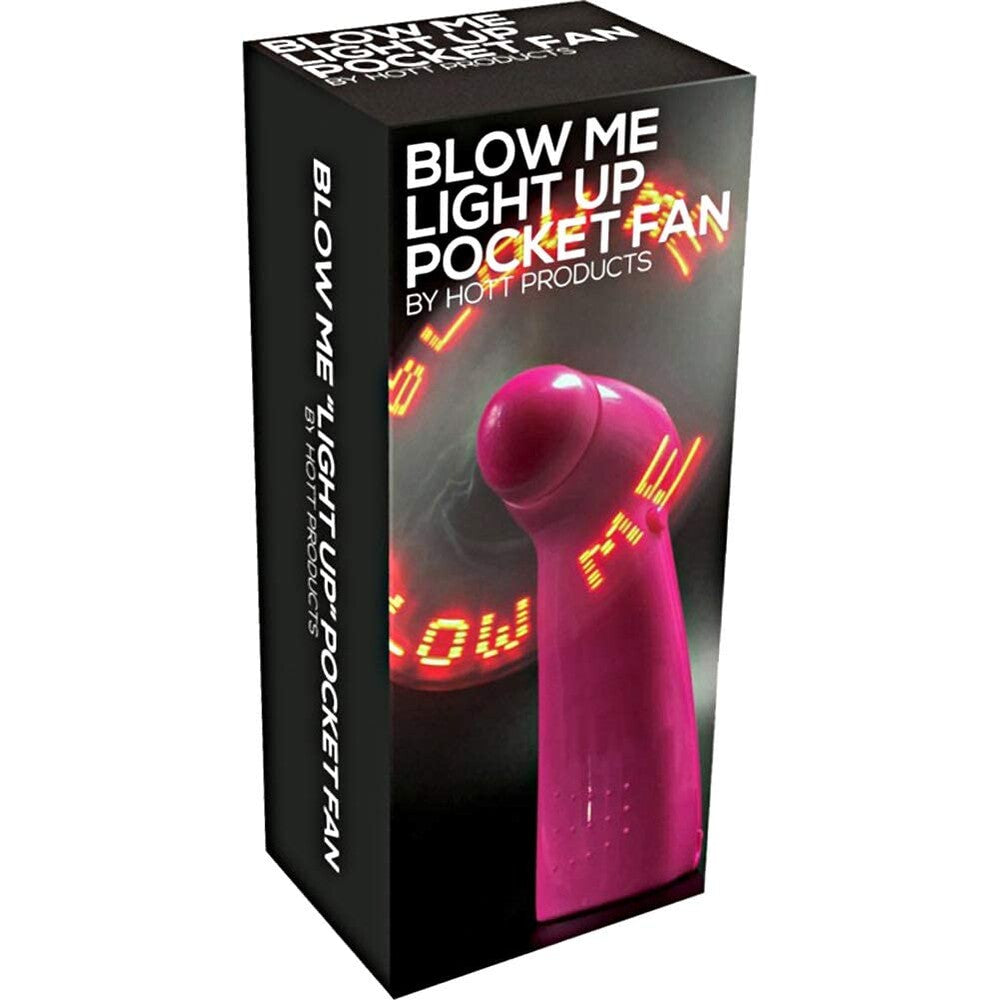 Blow Me Light Up Pocket Fan Pink – product image for adult pleasure and intimacy