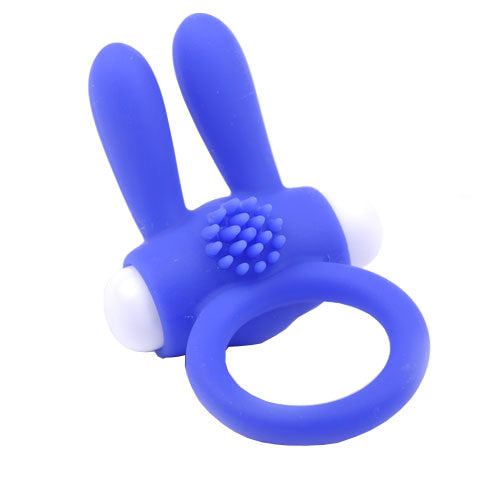 Cockring With Rabbit Ears Blue – product image for adult pleasure and intimacy