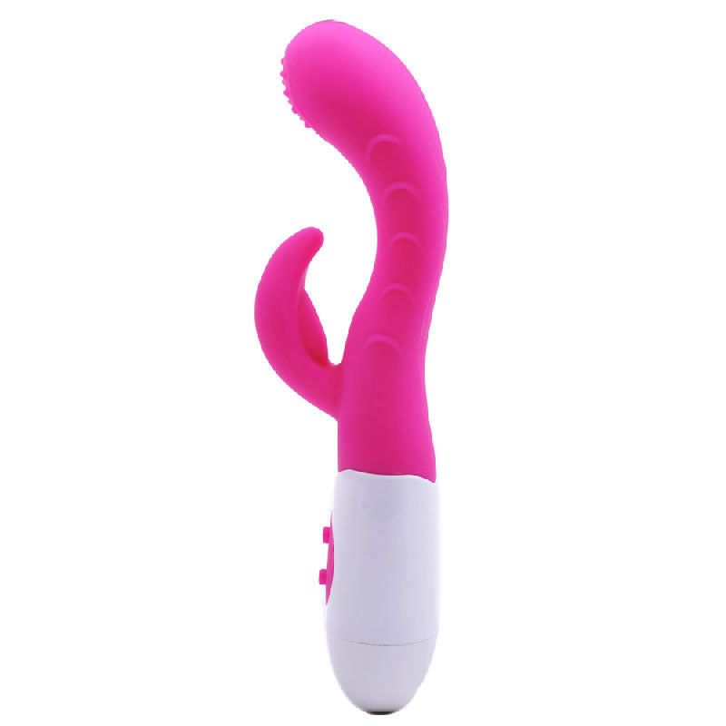 Silicone Dual Motors GSpot Vibrator Pink – powerful waterproof vibrator for intense pleasure