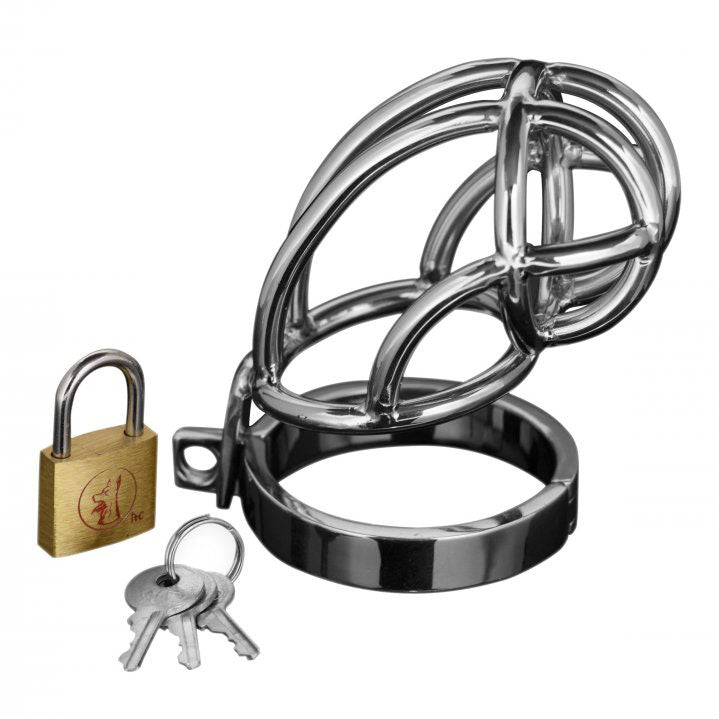 Captus Stainless Steel Locking Chastity Cage – product image for adult pleasure and intimacy