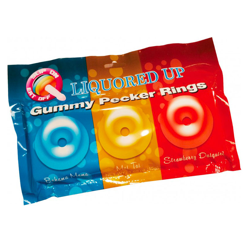 Liquored Up Gummy Pecker Cock Rings – product image for adult pleasure and intimacy