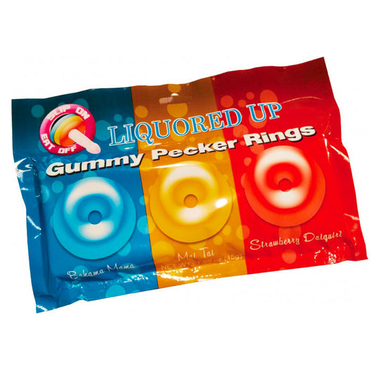 Liquored Up Gummy Pecker Cock Rings – product image for adult pleasure and intimacy