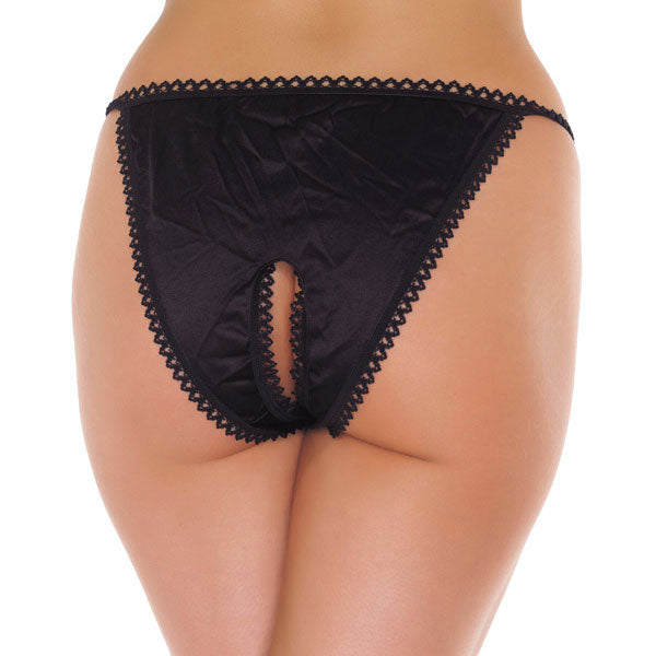 Black Crotchless Tanga – Explore Enhanced Intimacy | Discreet UK Shipping