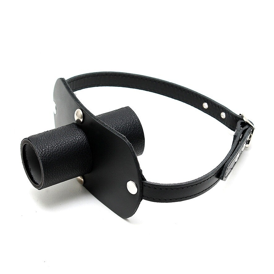 Leather Gag With Urine Tube – product image for adult pleasure and intimacy