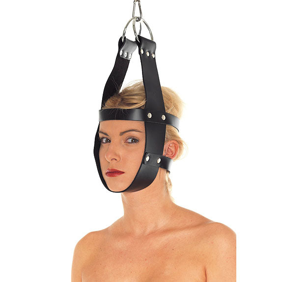 Leather Mask Hanger – fetish hood with breathable, stretchable design