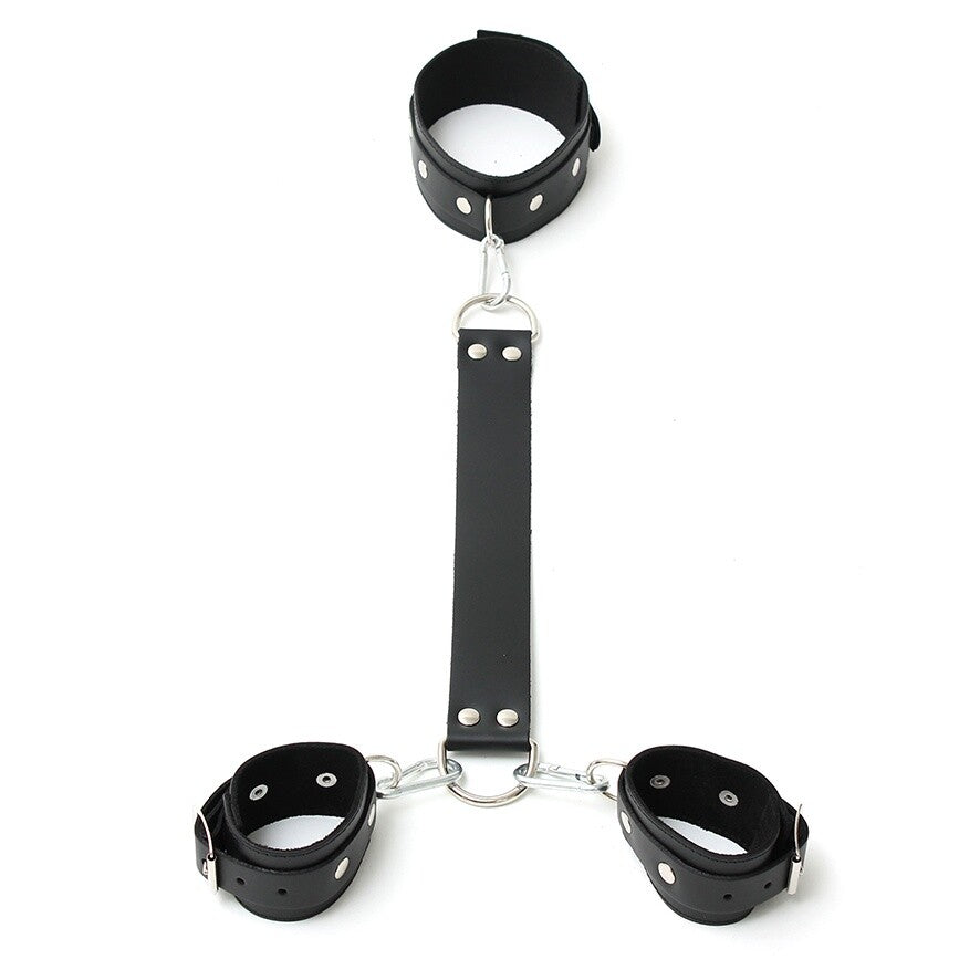 Leather Neck And Wrist Cuffs – product image for adult pleasure and intimacy