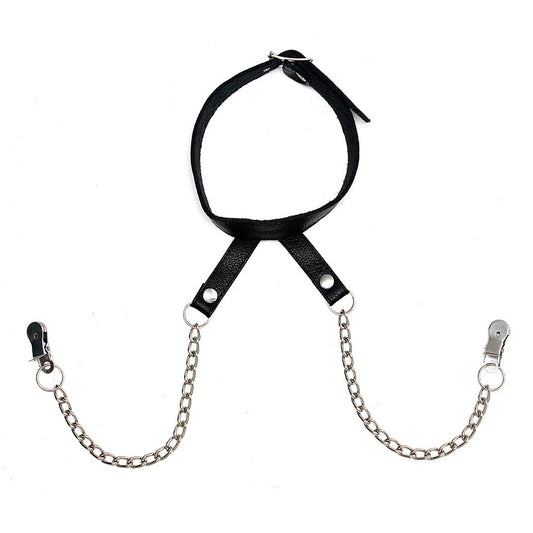 Nipple Clamps With Neck Collar – product image for adult pleasure and intimacy