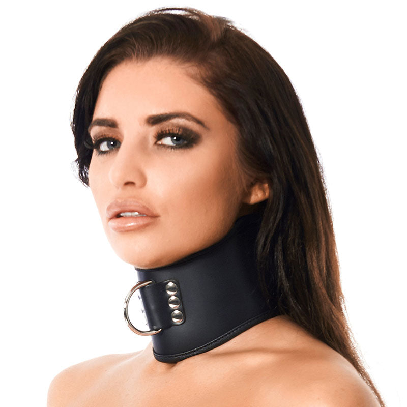 Leather Collar With Padlock – product image for adult pleasure and intimacy