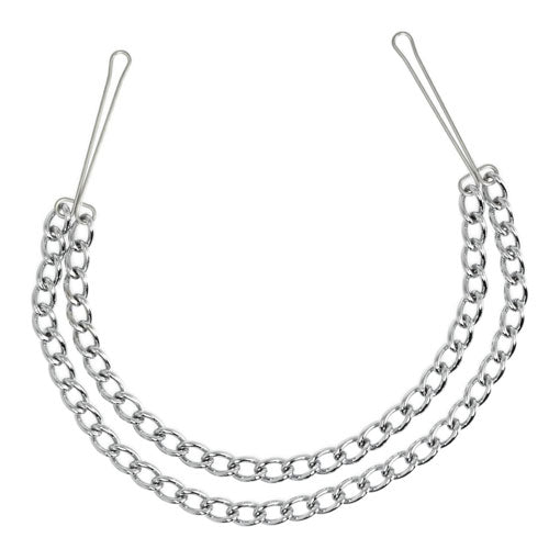 Silver Nipple Clamps With Double Chain – product image for adult pleasure and intimacy