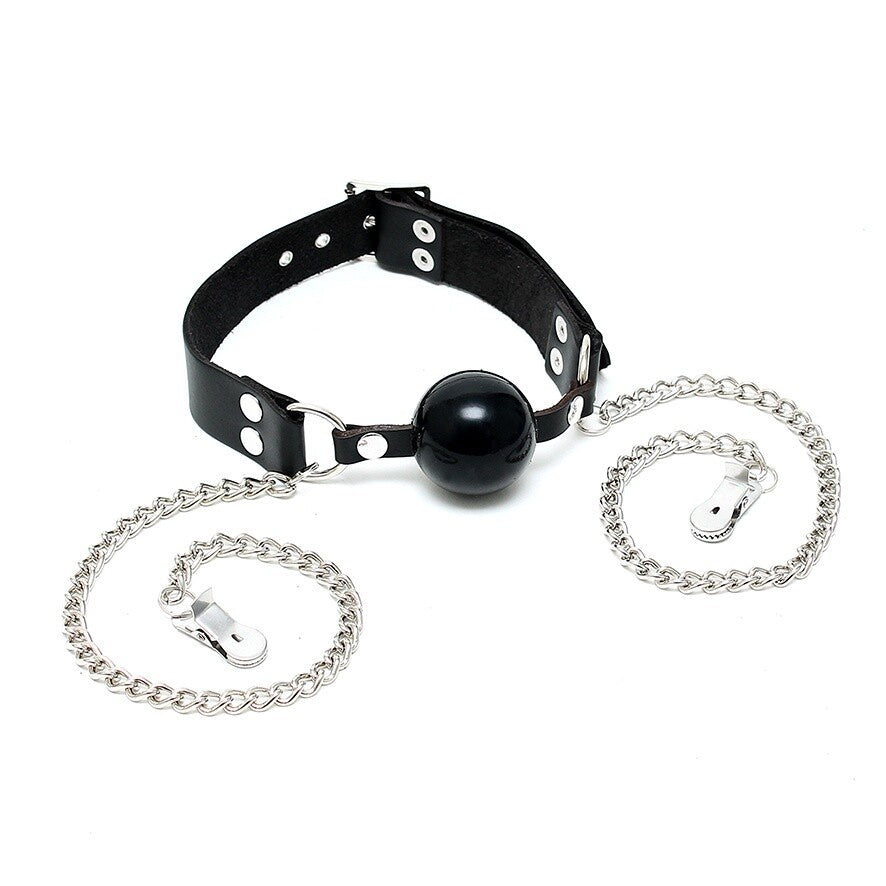 Mouth Gag And Nipple Chain – product image for adult pleasure and intimacy