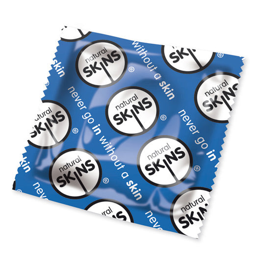 Skins Natural x50 Condoms (Blue) – product image for adult pleasure and intimacy