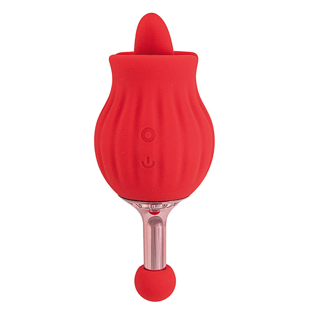 ClitTastic Rose Bud Dual Massager Rechargeable – product image for adult pleasure and intimacy