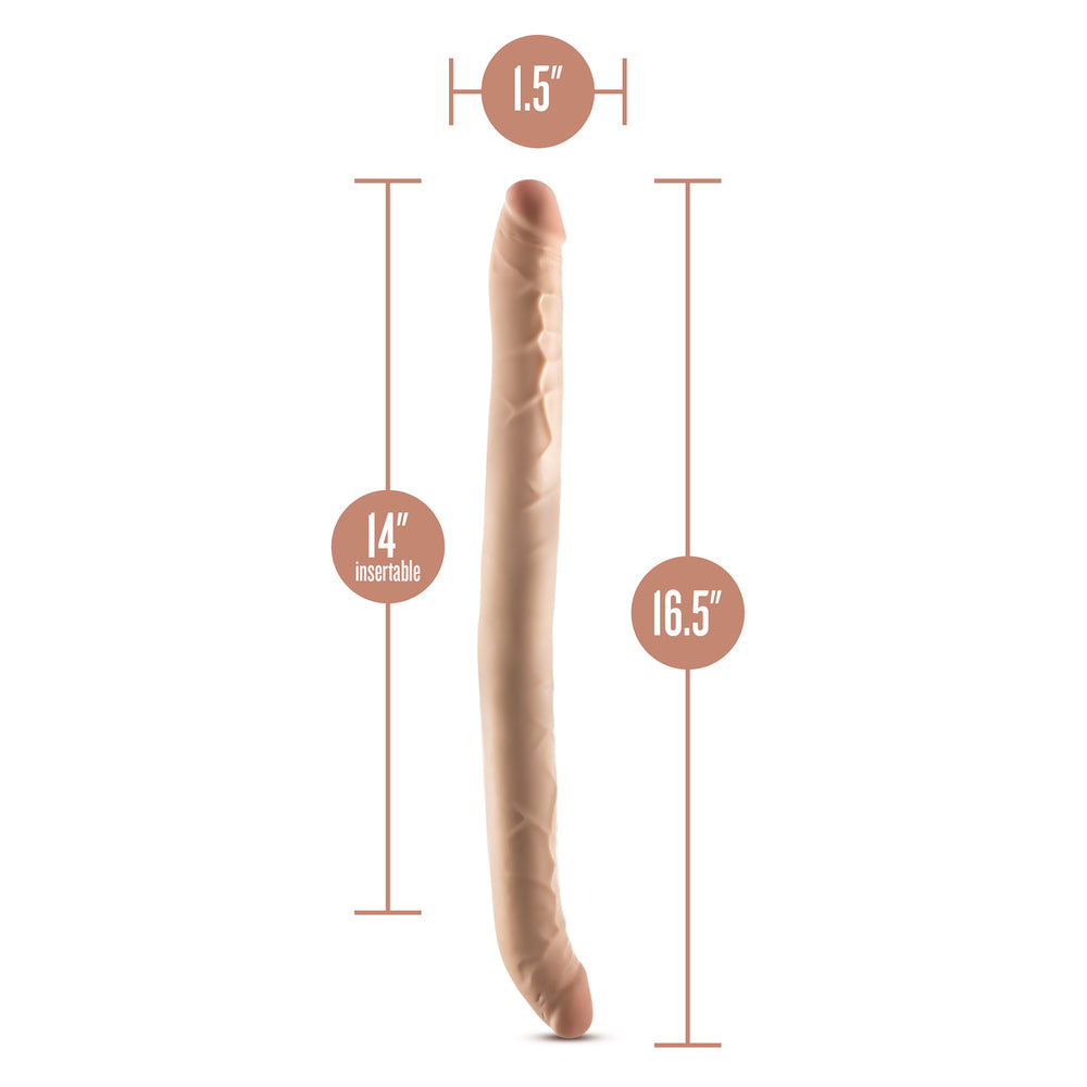 Dr Skin Posable Double Dong 16.5 Inches