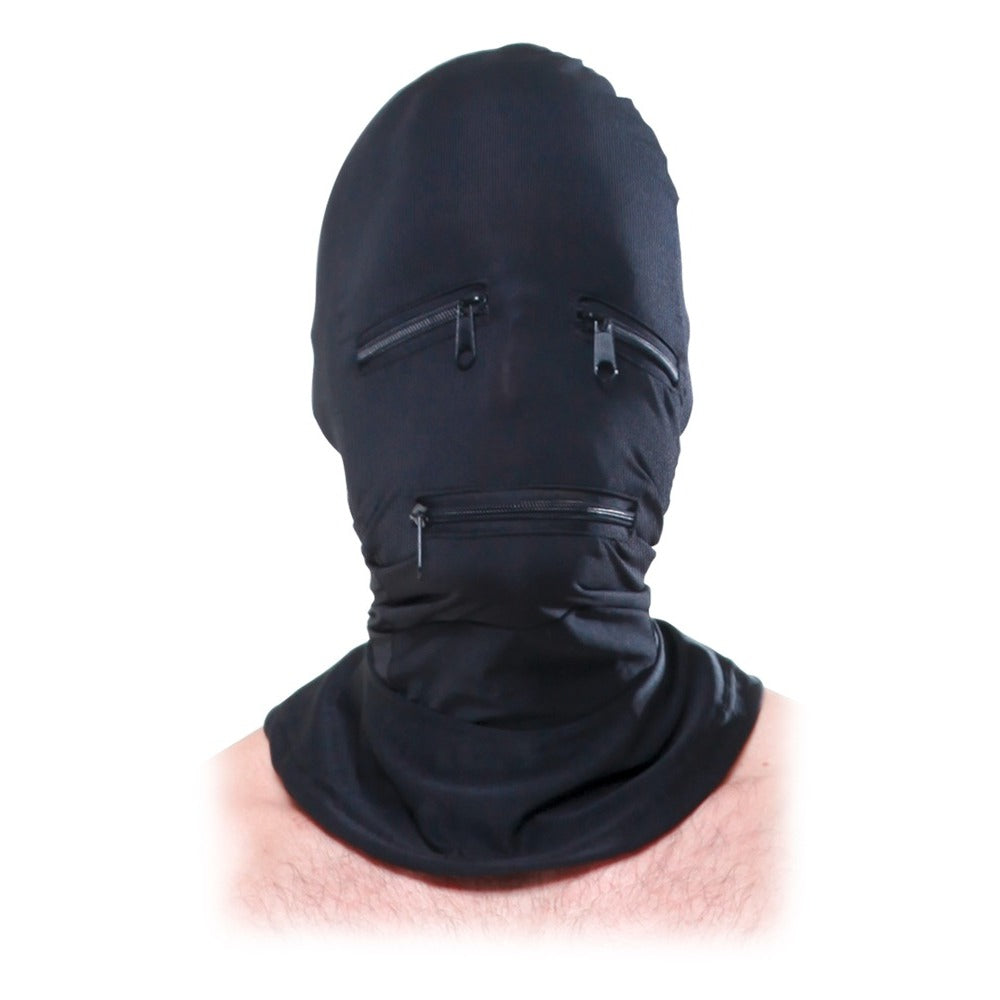 Fetish Fantasy Zipper Face Hooded Mask – Stretchable Fetish Hood with Zipper Face | Comfortable & Breathable
