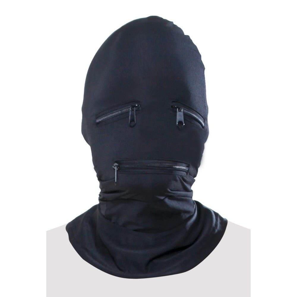 Fetish Fantasy Zipper Face Hooded Mask – Stretchable Fetish Hood with Zipper Face | Comfortable & Breathable