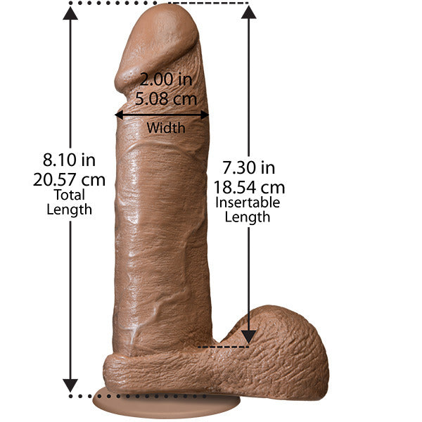 The Realistic Cock 8 Inch Dildo Flesh Brown – Explore Enhanced Intimacy | Discreet UK Shipping