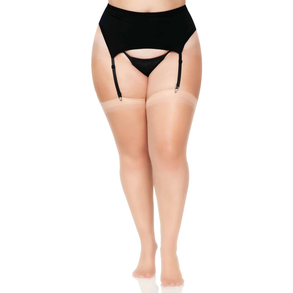 Leg Avenue Plus Size Sheer Stockings Nude UK 16 to 18 – product image for adult pleasure and intimacy